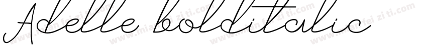 Adelle bolditalic字体转换